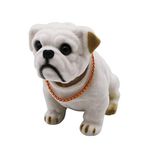 Bobble Head Bulldog,Car Decoration Nodding Dog Ornaments High Emulation Creative Dog Dashboard Crafts Dog Lover Gift for Car Vehicle Desk Tabletop Office Decor(Bulldog)