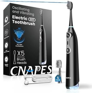 Electric Toothbrush with Water Flosser, 3-in-1 Sonic Brush & Oral Irrigator Combo for Adults, Cordless Brush & Floss System with 5 Brush Heads, 3 Modes, 30-Day Battery, for Braces & Sensitive Gums-BL