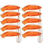 Bramble - 10 Emergency Orange Survival Safety Whistles - Distress Signalling