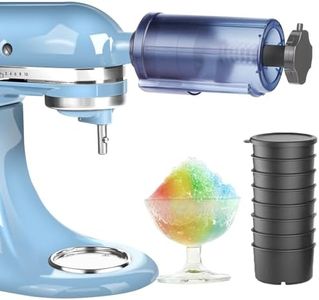 Shaved Ice Attachment for Kitchen Aid Stand Mixer - Snow cone Machine, Shaved Ice Maker,Snow Ice Machine，Include 8 Ice Molds, Fit for All Kitchen Aid Mixer