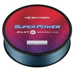 KastKing Superpower Silky8 Braided Fishing Line, Gray, 8 Strand, 50LB, 150Yds