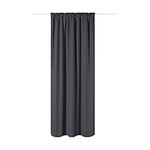 JEMIDI Curtain for Window - Opaque Curtains with Ruffle Tape for Curtain Rail Track for Bedroom Living Room Windows - 140cm x 250cm