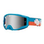 SPY Foundation Plus 3200000000005 Bolt Blue/HD Smoke with Silver Spectra Mirror HD Clear Large/Extra Large Fit Ski Goggles for Men for Women +Designer iWear Bundle