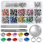 lawnko Grommets Kit, 3/16 Inch Metal Eyelets Set with Installation Tools, for Bags Shoes Clothes DIY Craft, Pack of 300