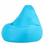 Bean Bag Bazaar Dalton Outdoor Bean Bag Chair, Aqua, Garden Chair, Water Resistant Fabric, Gaming Beanbag with Filling Included, Garden Seat, Outdoor Seating