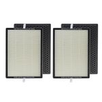PUREBURG Replacement Filter Compatible with EVA Alto four Air Purifier, 2-Pack H13 HEPA Activated carbon 2-IN-1 4-Stage Filtration