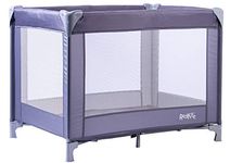 Red Kite Sleeptight Travel Cot - Grey. Lightweight padded travel cot suitable from birth