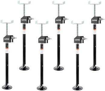 Garvee RV Slide Out Stabilizer Jacks (Set of 6) - 30,000lb Heavy Duty Support, 21"-34" Quick-Lift Adjustable - Power Drill & Hand Crank Compatible for Campers, Travel Trailers & RVs