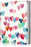 FINTIE Photo Album 4x6 Photos - 52 Photos Small Mini Capacity Premium Vegan Leather Cover Photo Album, Portable Wallet Photo Album for Family Wedding Boys Girls, Raining Hearts