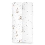 aden + anais essentials Muslin Swaddle - 2 Pack Squares | Bamboo Viscose Large Receiving Blankets for Girls & Boys | Ideal Newborn Babies & Infant Swaddling Wrap Set | Perfect Healing Nature