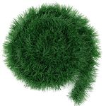 DIYDEC 50 Feet Green Christmas Garland Decoration, Xmas Artificial Vine Soft Greenery Chunky Pine Garlands for Christmas Indoor Outdoor Decorations