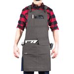 Hudson Durable Goods - Woodworking Edition - Waxed Canvas Apron - Grey