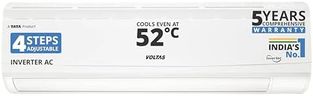Voltas 185V Vectra CAR 1.5 ton 5 star inverter Split AC|4-IN-1 Adjustable mode|Energy Efficient|High ambient Cooling-cools even at 52°C|Anti dust filter with Anti-microbial coating|Copper Coil|White