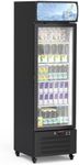 PullaFun 11.5 Cu.Ft. Commercial Display Fridge for Beverages, Display Refrigerator Drink Cooler Case Fridge With Led Light for Shop, Restaurant, Apartment, Adjustable Shelves, Black