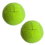 Mxkoso Precut Walker Tennis Balls, Heavy Duty Long Lasting Felt Pad Glide Coverings for Chairs Desks Furniture Legs and Floor Protection 2 PCS (Yellow)