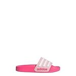 Adidas Unisex Kids Adilette Shower Slide Sandal, Clear Pink/White/Lucid Pink, 13 Big Kid US