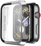 Fortress Apple Watch Case Compatible with Apple Watch SE/6/5/4 (40mm) Tempered Glass Apple Watch Case with Built-in Screen Protector, Apple Watch Series SE Case 40mm, Apple Watch Series 6 Case 40mm