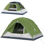 Camping Tent,3-4 Person Tent with Rainfly & Large Mesh Windows, Waterproof, Easy Setup - Tents for Family,Camping, Hiking,Backpacking and Outdoor