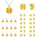 Landical 12 Sets Softball Necklace 