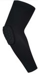 Arm Compression Sleeve with Elbow Pads, Honeycomb Padding for Support & Protection | Football Basketball Volleyball Men/Women (Medium)