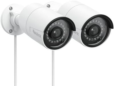 Reolink 5MP PoE CCTV Security Camera with Human/Vehicle Detection, Super HD Bullet Outdoor Indoor IP Camera Support Audio IR Night Vision Remote Access, RLC-510A 2Pack (Update Version of RLC-410-5MP)