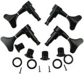 Musiclily 4-in-line Sealed Bass Tuners Tuning Pegs Keys Machine Heads Set, Black