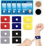 KONGDY 10 Pcs Motion Sickness Bands & 10 Counts Motion Sickness Patch, Nause Wristbands & Motion Sickness Patches for Adults and Kids, Travel Sickness Relief Set, No drowsy