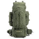 Tripole Colonel 80 Litres Rucksack + Detachable Day Pack, Army Green