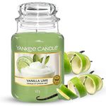 Yankee Candle Scented Candle | Vanilla Lime Large Jar Candle | Long Burning Candles: up to 150 Hours