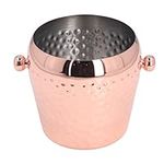 Champagne Bucket Supplies Bar Copper Plated Wine Bucket Ice Bucket Metal Stainless Steel Elegant Style with Pail (Copper Plating)