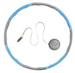 EVER RICH ® FitnessWave Weighted Fitness Exercise Hula Hoop + A Measuring Tape (3 - Blue)