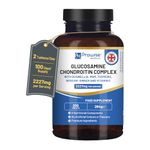 Glucosamine and Chondroitin Complex 2227mg per Serving | 200 High Strength Tablets | 8 Nutritional Components | MSM, Boswellia, Vitamin C, Turmeric, Ginger, and Rosehip | Made in UK by Prowise