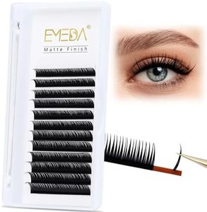 EMEDA Extension ciglia effetto bagnato 0.07mm Curvatura C 9mm 10mm 11mm 12mm Ciglia Spike Extension ciglia stile Manga/Anime per Cosplay Ciglia naturali effetto bagnato Wet lashes (9-12mm)