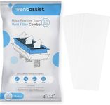 Vent Assist Premium Air Vent Filters for Home - 4" x 12" MERV 8 Electrostatic Floor Vent Filters That Trap Dust, Dirt, Smoke, Pollen, Hair - 90 Day Filtration (12 Pack)