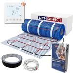 UFH Direct Professional Electric Underfloor Heating mat kit 200w per m² - Lifetime Warranty - Ultra-Thin PTFE Cable, Self-Adhesive Mesh - optionally ADD Thermostat with Floor Probe