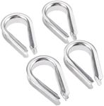 Mtsooning 4Pcs 1/2" Wire Rope Chain Thimble for Boat Rigging Anchor Boat Terminating Splicing 316 stainless