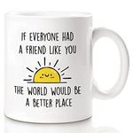 Shqiueos Inspirational Gifts for Friend Coffee Mug, Friend Appreciation Gifts for Women Men, Friend Birthday Gifts for Women, Friendship Gifts for Women Friends Thank You Gifts Cup(White,11Oz)