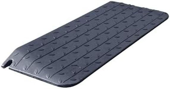ZincOrange Rampe de Seuil en Caoutchouc Antidérapante avec Capacité de Charge de 998 Kg, Rampe de Bordure Robuste pour Chaises Roulantes, Motos et Circulation Piétonne (5cm, pièces, 1)