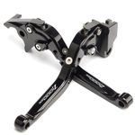 ESPEEDMTC For Kawasaki Z1000SX 2017-2021 Modified CNC aluminum Alloy 6-stage Length Adjustable Foldable Brake Clutch Lever Accessories (Black)