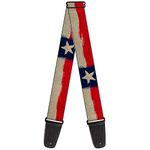 Buckle-Down GS-W32099 Texas Flag CLOSE UP Distressed Painting Guitar Strap