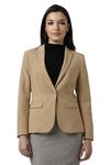 Van Heusen Women's Blazer (VWBZFRGPP65751_Brown_L