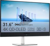Dell S3225QC 31.6" 4K QD-OLED Monitor, AI-enhanced 3D Spatial Audio, 120Hz, 99% DCI-P3, 0.03ms, 1,500,000:1, 1000 nits,5 Speakers,Ergo, Integrated USB Hub,(2) USB Type -C (90w upstream,15w downstream)