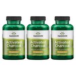 Swanson Premium Activated Charcoal, 260 mg, 120 Caps, Pack of 3