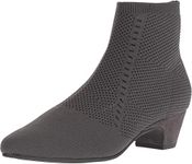 Eileen Fisher Womens Purl Pull On Heels Sock Boot Gray 8.5 Medium (B,M)