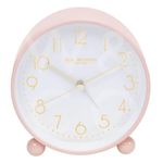 Widdop WILLIAM Blush Metal Alarm Clock with Gold Dial