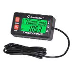 Runleader Digital Maintenance Hours Tachometer,Clock & Backlights Display, Replaceable Battery for Garden Tractor Leaf Blower Compressor Jetski ATV Outboards Motor Marine Snowmobile.