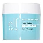 e.l.f., Holy Hydration! Face Cream - Fragrance Free, Smooth, Non-Greasy, Lightweight, Nourishing, Moisturizes, Softens, Absorbs Quickly, Suitable For All Skin Types, 1.76 Oz