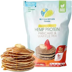 Hemp Protein Powder Waffle & Pancake Mix - Pancake and Waffle Mix with Hemp Fiber - Non GMO, Zero Dairy, Gluten & Nut Free with 20 Amino Acids, Iron & Magnesium - Better Option Foods, 14 oz
