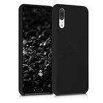 kwmobile Case Compatible with Huawei P20 Case - TPU Silicone Phone Cover with Soft Finish - Black