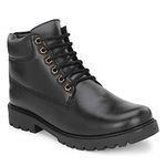 layasa Men's High-Top Boots (Black, Numeric_8)